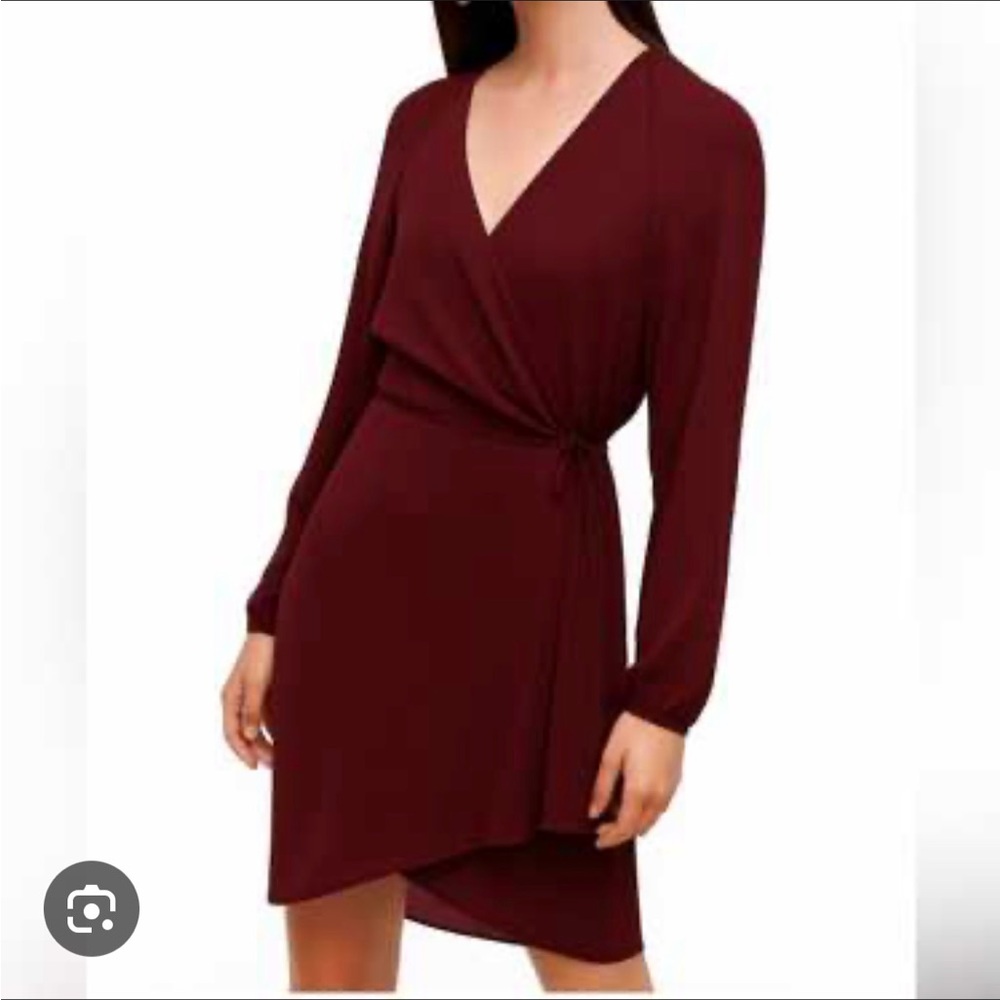 Babaton Burgundy Wrap Dress
